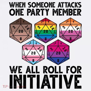 When Someone Attacks One Party Member We All Roll For Initiative Flat Bill Trucker Hat