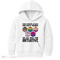 When Someone Attacks One Party Member We All Roll For Initiative Kids Hoodie thumb 0
