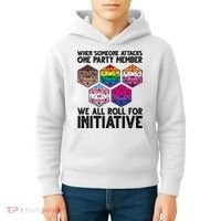 When Someone Attacks One Party Member We All Roll For Initiative Kids Hoodie thumb 4