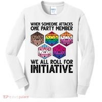 When Someone Attacks One Party Member We All Roll For Initiative Kids Long Sleeve Shirt thumb 0