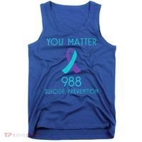Womens Suicide Awareness 988 Shirt Suicide Prevention 988 Shirt Tank Top thumb 0