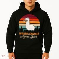 Wanna Smoke Alpaca Bowl Funny Alpaca Hoodie thumb 2