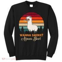Wanna Smoke Alpaca Bowl Funny Alpaca Sweatshirt thumb 0