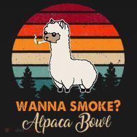 Wanna Smoke Alpaca Bowl Funny Alpaca Women's Hoodie thumb 2