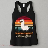Wanna Smoke Alpaca Bowl Funny Alpaca Women's Tank Top thumb 3