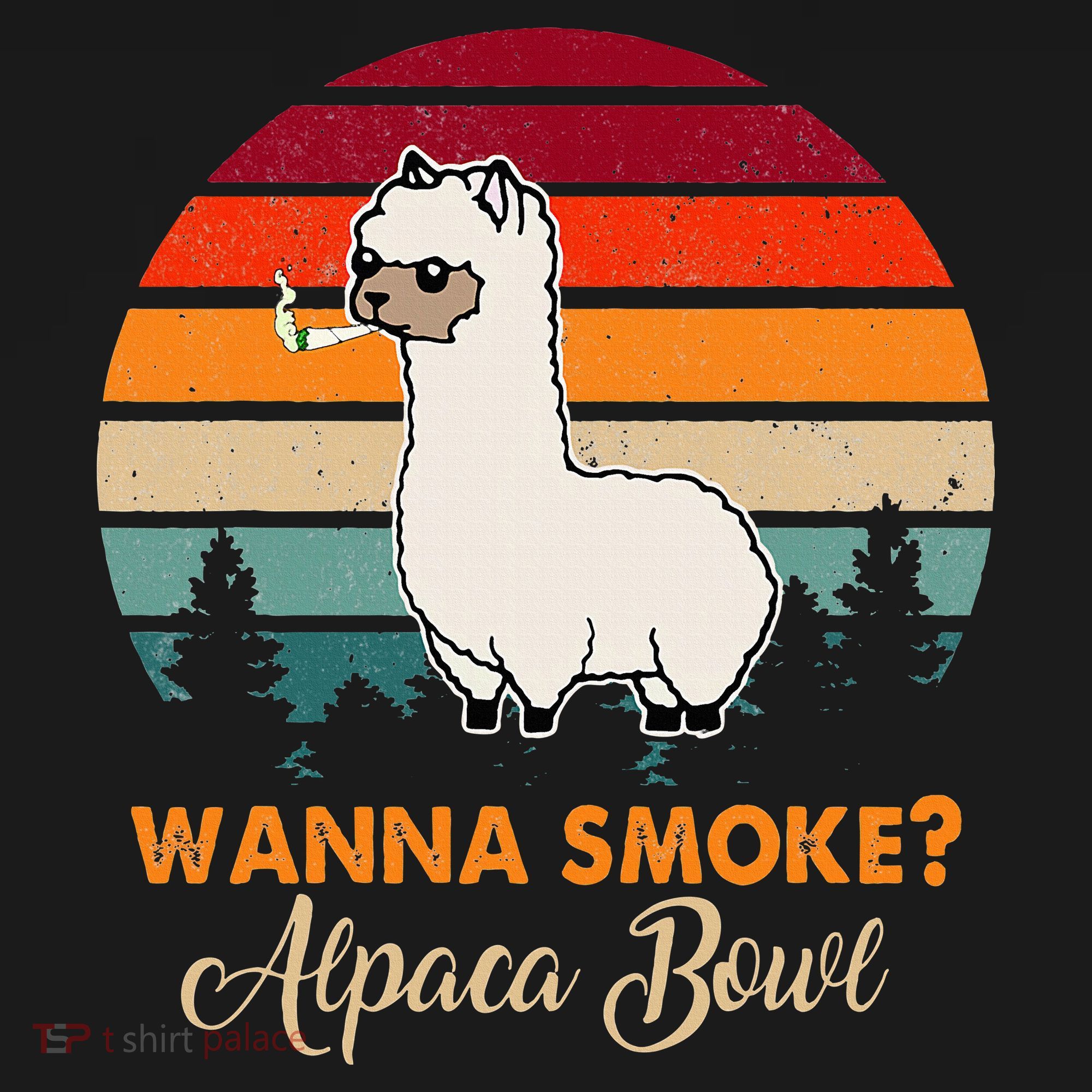 Wanna Smoke Alpaca Bowl Funny Alpaca Women's Tank Top