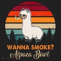 Wanna Smoke Alpaca Bowl Funny Alpaca Hat thumb 2