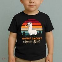 Wanna Smoke Alpaca Bowl Funny Alpaca Toddler T-Shirt thumb 2