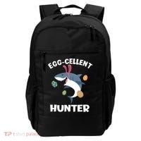 White Shark Bunny Eggfunny Giftcellent Hunter Funny Easter Cute Gift Backpack thumb 0