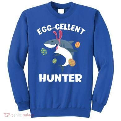 White Shark Bunny Eggfunny Giftcellent Hunter Funny Easter Cute Gift Sweatshirt