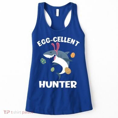 White Shark Bunny Eggfunny Giftcellent Hunter Funny Easter Cute Gift Women's Tank Top