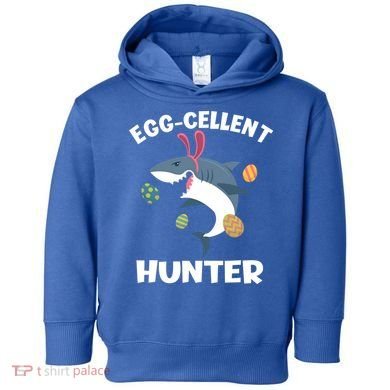 White Shark Bunny Eggfunny Giftcellent Hunter Funny Easter Cute Gift Toddler Hoodie