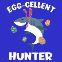White Shark Bunny Eggfunny Giftcellent Hunter Funny Easter Cute Gift Toddler Hoodie thumb 2