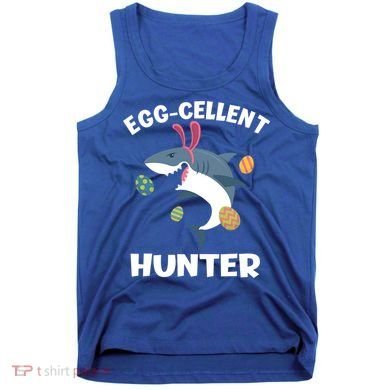White Shark Bunny Eggfunny Giftcellent Hunter Funny Easter Cute Gift Tank Top
