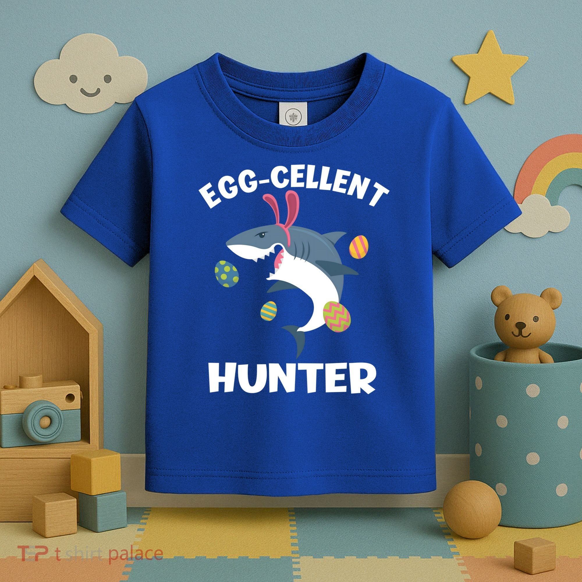 White Shark Bunny Eggfunny Giftcellent Hunter Funny Easter Cute Gift Toddler T-Shirt