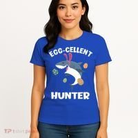 White Shark Bunny Eggfunny Giftcellent Hunter Funny Easter Cute Gift Women's T-Shirt thumb 4