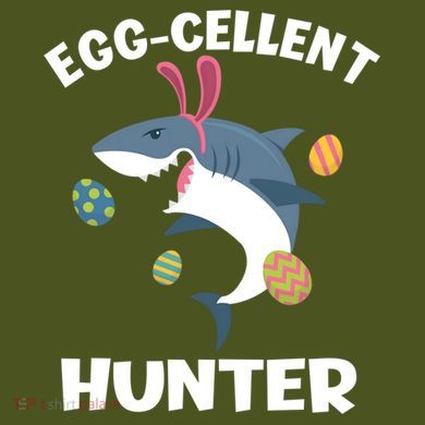 White Shark Bunny Eggfunny Giftcellent Hunter Funny Easter Cute Gift The Baniff Cuffed Pom Beanie