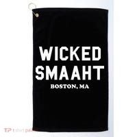 Wicked Smaaht Boston Ma Funny Boston Golf Towel thumb 0