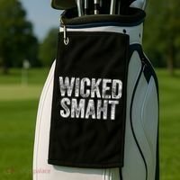 Wicked Smaht Boston Massachusetts Golf Towel thumb 2