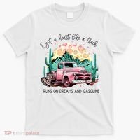 Western Sunset Cowgirl I Got A Heart Like A Truck T-Shirt thumb 0
