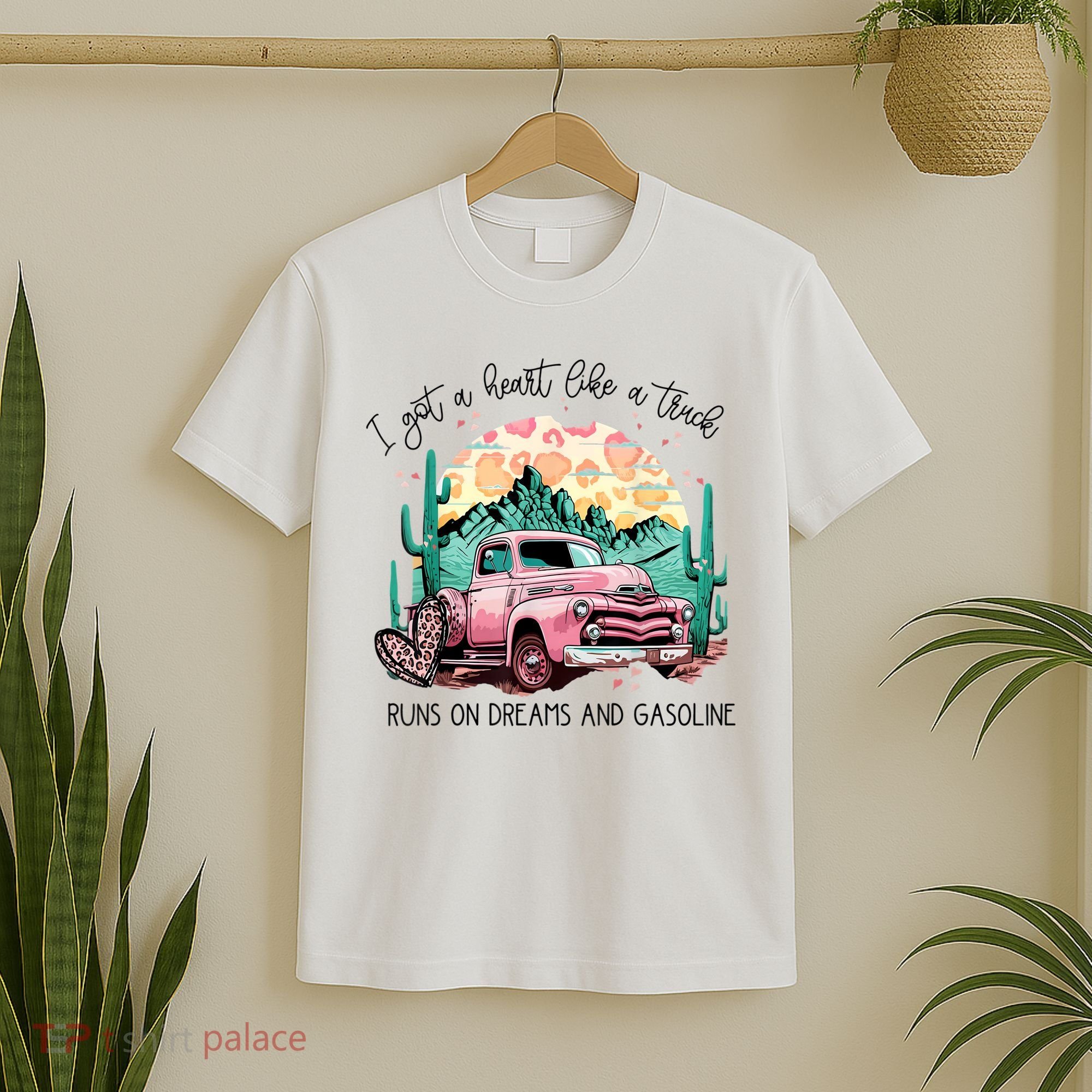 Western Sunset Cowgirl I Got A Heart Like A Truck T-Shirt