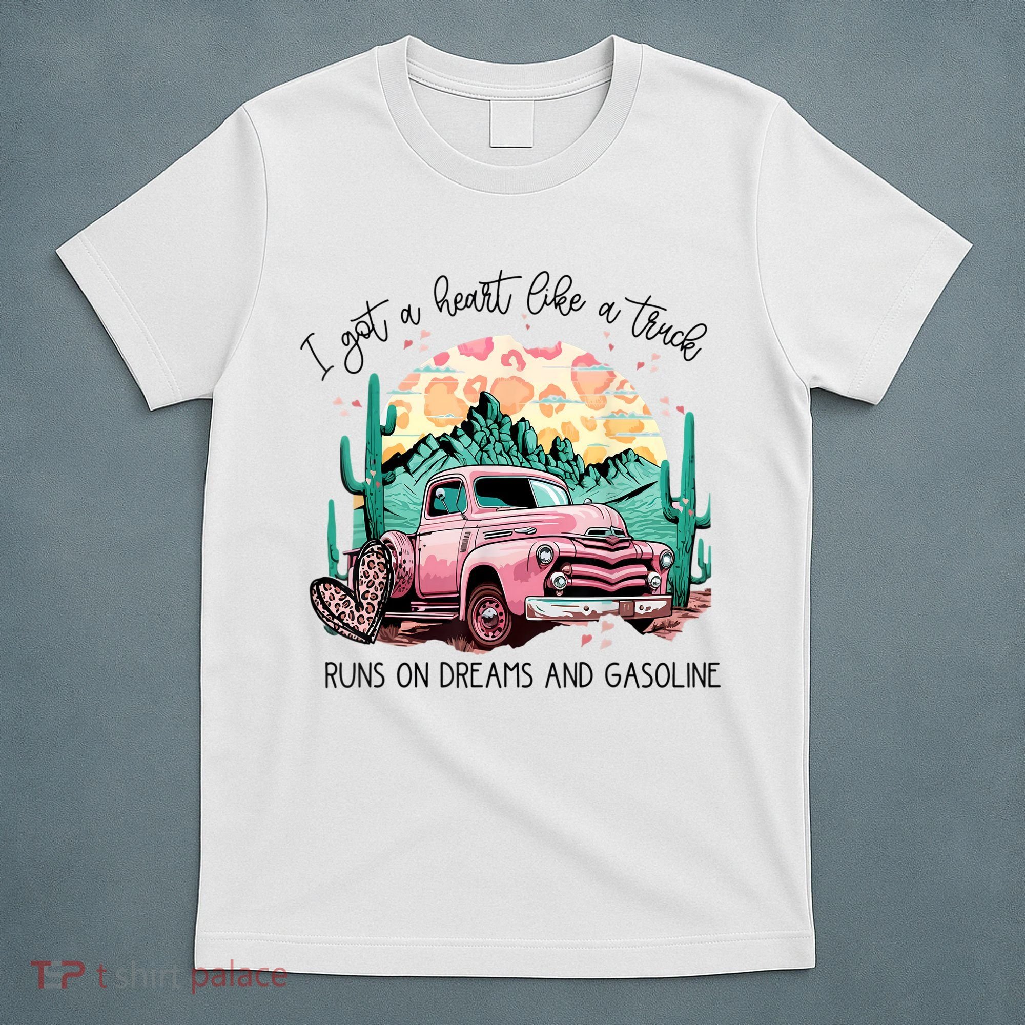 Western Sunset Cowgirl I Got A Heart Like A Truck T-Shirt