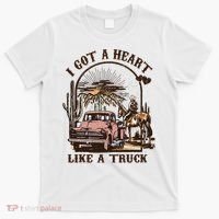 Western Sunset Cowgirl I Got A Heart Like A Truck T-Shirt thumb 0