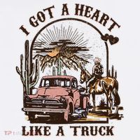 Western Sunset Cowgirl I Got A Heart Like A Truck T-Shirt thumb 7