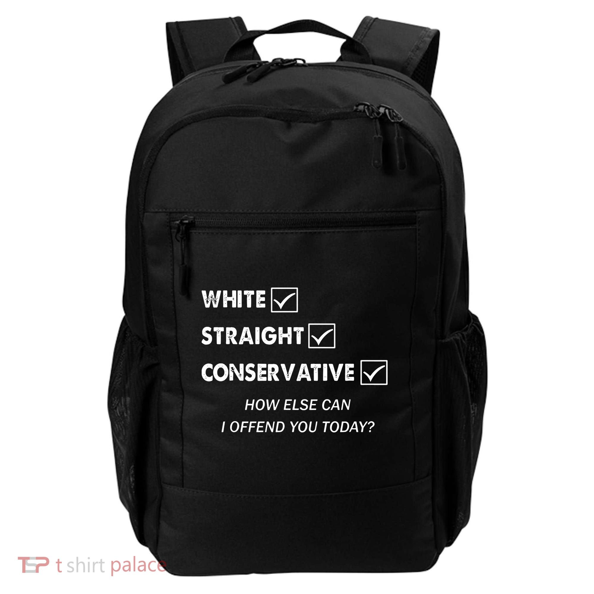 White Straight Conservative Backpack