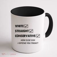 White Straight Conservative Coffee Mug thumb 1