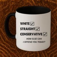 White Straight Conservative Coffee Mug thumb 2