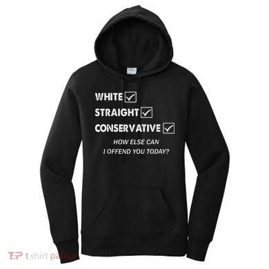 White Straight Conservative Women's Hoodie