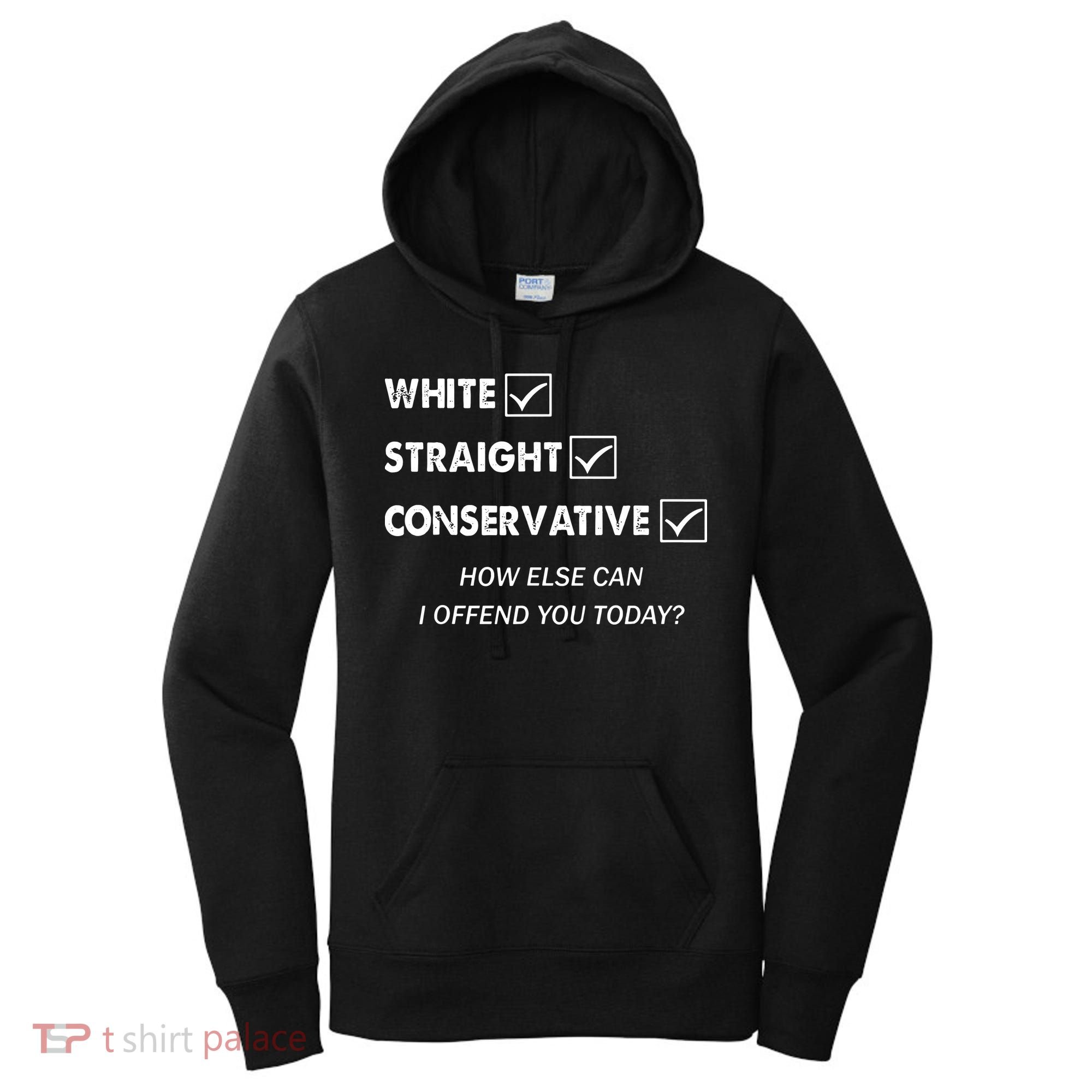 White Straight Conservative Women's Hoodie