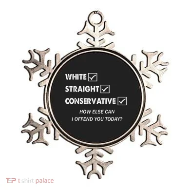 White Straight Conservative Ornament