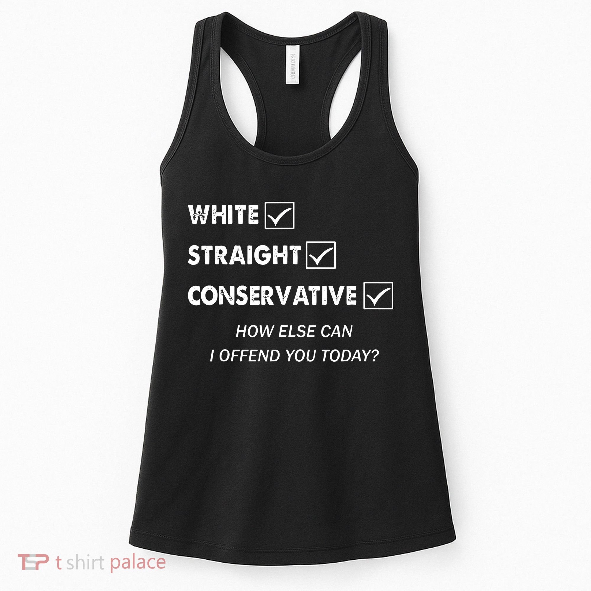 White Straight Conservative Women's Tank Top