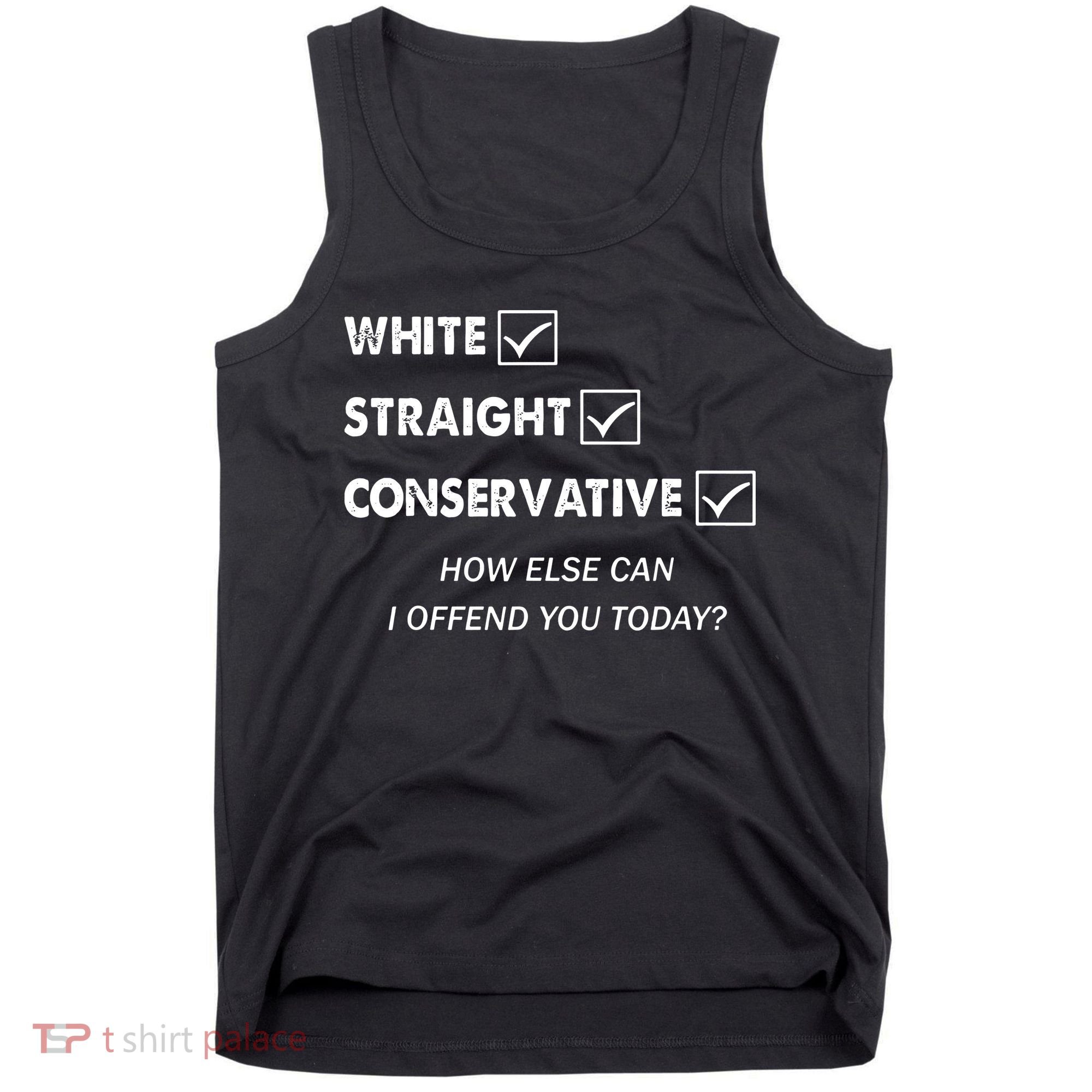 White Straight Conservative Tank Top