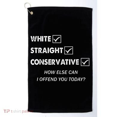 White Straight Conservative Golf Towel