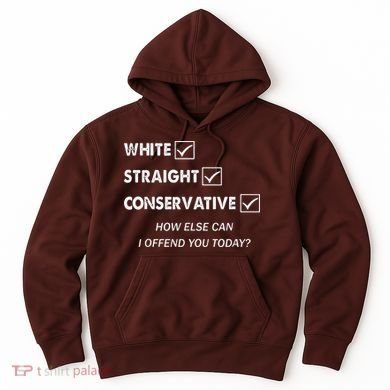 White Straight Conservative Hoodie
