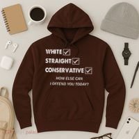 White Straight Conservative Hoodie thumb 3