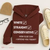 White Straight Conservative Hoodie thumb 4
