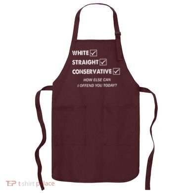 White Straight Conservative Apron