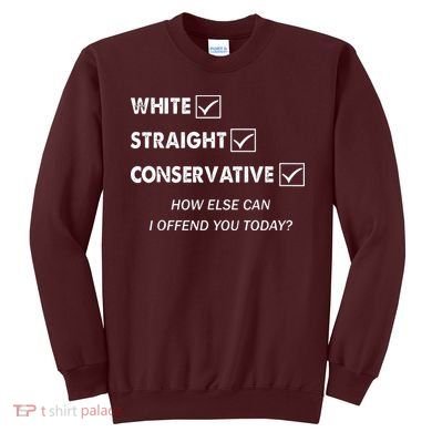 White Straight Conservative Sweatshirt
