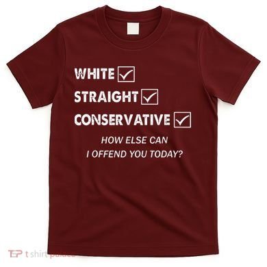 White Straight Conservative T-Shirt