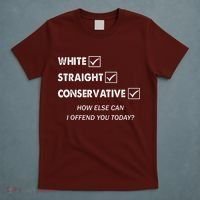White Straight Conservative T-Shirt thumb 5