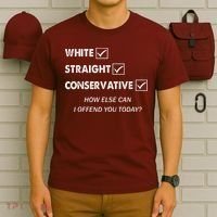 White Straight Conservative T-Shirt thumb 6