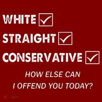 White Straight Conservative Mousepad thumb 1