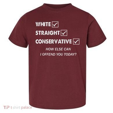White Straight Conservative Toddler T-Shirt