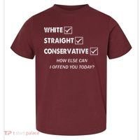 White Straight Conservative Toddler T-Shirt thumb 0