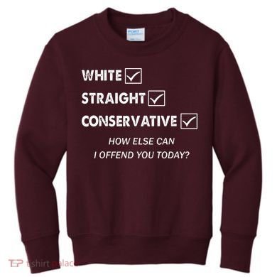White Straight Conservative Kids Sweatshirt