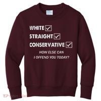 White Straight Conservative Kids Sweatshirt thumb 0